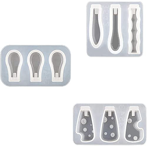 Histeaa 3Pcs Resin Knife Holder Handle Mold Collection Handle Resin Casting Mold for DIY Cutlery Handle Epoxy Resin Mold