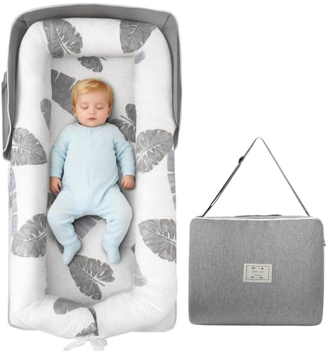 HDUYFYD Babynest Babynestchen Neugeborene Baby Nestchen Tragbar 0-24 Monate, Nestchen Baby Waschbar mit Verstellbarem U-Fußsack,Tragbar & Verwandelt Sich In Rucksack,Baby Erstausstattung Neugeborene | Nestchen Baby Waschbar mit Verstellbarem U-Fußsack,Tragbar Verwandelt Sich In Rucksack,Baby Erstausstattung Neugeborene