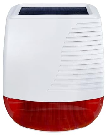 Compatibile con sistema di allarme domestico YISEELE, sirena solare da 110dB con suono forte e luce lampeggiante, facile da installare.