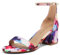 DREAM PAIRS Womens Bridal Sandals Ladies Mid Low Block Heels Sandals,FLORAL Size 6 UK, LOW-CHUNK