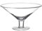 Large Round Clear Glass Hand Crafted Footed Bowl 15.5 cm high | Decorative Dessert Bowl