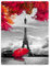 Dick Decke Weich Wärme Gemütlich Flanell-Fleece Sofadecke Deckeldecke Paris Eiffelturm Red Umbrella Ahorn 150 x 200 cm