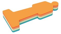 MAUL Moderationskarten Mensch gelb blau grün rot orange weiß 120 Stück | blanko für kreative Workshops, Menschenform für lebendige Ideen, starkes 150 g/m² Papier, ideal für Gruppenarbeit