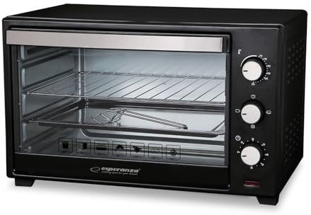 Esperanza EKO008 Mini-Backofen, 20 l, 1600 W, Schwarz