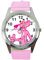 Taport® The Pink Panther Quarz-Armbanduhr, rund, SCI FI, echtes Lederband, inklusive Ersatzakku und Geschenkbeutel, Pink