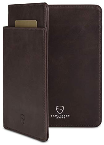 Vaultskin KENSINGTON - Portafoglio Passaporto in Pelle con Protezione RFID, Sottile e Capiente