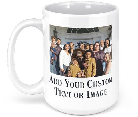 Personalised Coffee Mug with Custom Text message, 325ml White Ceramic Mug, Your Text Here, Great gifts for moms, dads, girlfriends or boyfriends, or for Anniversary and housewarming parties, Dye