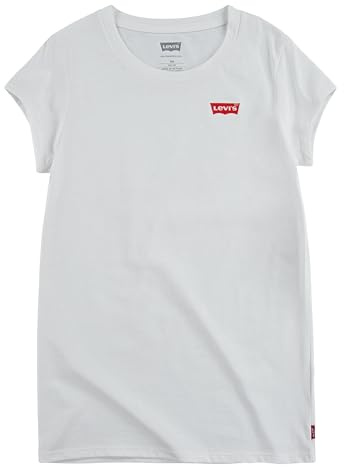 Levi's Kids ss Batwing Tee Girls, White, 5 Years