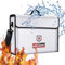 Bolsa de Documento Ignífuga y Impermeable,Bolsa de Batería Seguridad Anti Explosión resistentes al fuego, impermeables, para documentos A4, pasaporte, billetes, objetos de valor