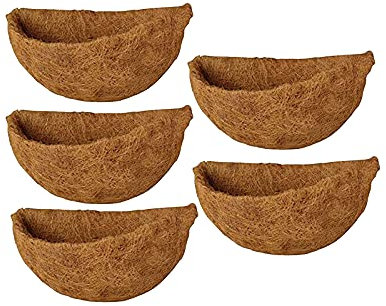 Zhongkaihua Kokosnusskorbeinlagen, natürliche Kokosfaser, Pflanzkorb, halbrund, Pflanzkorb, Wandbehang, Pflanztopf, Heim- und Gartendekoration