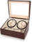Ejoyous Automatische Uhrenbeweger Box, Uhrendreher Uhrenbox Uhrenbeweger für 4 Automatikuhren + 6 Gitter Uhrenaufbewahrungsgehäuse, Aufbewahrungsbox Automatikuhren Leise (Brown)