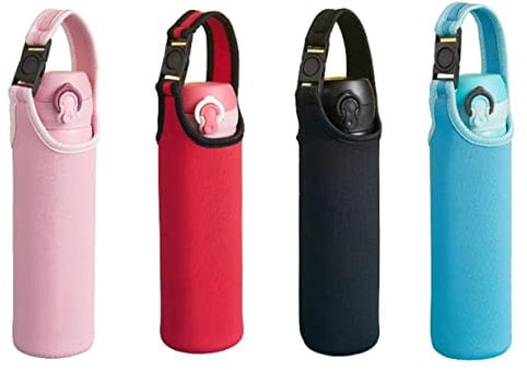 YANGWEN Insulated Protective Neoprene Water Bottle Bag,4PCS Sleeve Bottle Cup Carrier,for Children Women Men Biker Travel Cycling Climbing Sports