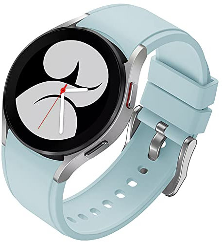 FunBand Cinturino per Galaxy Watch5/Watch4 40mm 44mm& Watch5 Pro 45mm,20mm Silicone Braccialetto di Ricambio Cinturino Sostitutivo Cinturino per Watch 4 Classic 42mm 46mm/Galaxy Watch 3 41mm,Azzurro