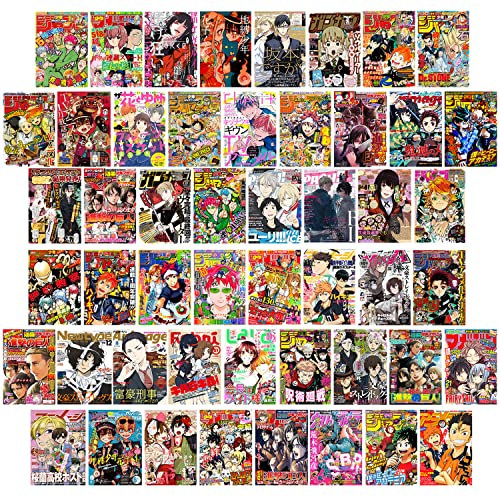 ZPPLD Anime Wandcollage Set,Wall Collage Kit,50 Stück ästhetisches Bild,Anime Poster Kunstposter für Wohnheim-Dekor, Wandkunstdrucke für VSCO Mädchen Jungen… (Anime Film-B)
