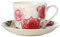 Maxwell & Williams JY0032 Tasse mit Untertasse 480 ml – Serie Floriade – Weiß Bone China Porzellan in Geschenkbox – Rose