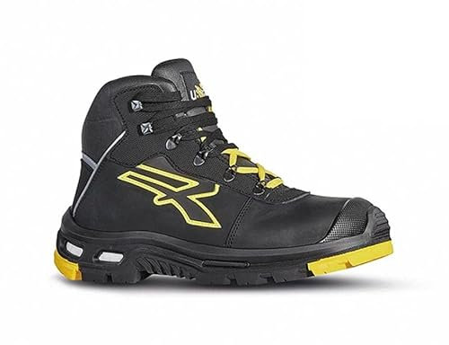 U-Power - Chaussures de sécurité hautes Ultra résistantes Cosmo - Environnements exigeants - RS S3 WR HI HRO SRC CI 45 Noir/Jaune