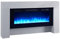 FLAMME Carmaux 63 / 161cm Freestanding Electric Fireplace Suite, 3 Flame Colours, 2000W Heater, Log set or Crystal Fuel Bed with Remote Control Cement Grey
