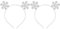 LALAFINA 2Pcs Weihnachten Schneeflocke Stirnbänder Schneeflocke Stirnband Legierung Schneeflocke Haarreifen Kristall Weihnachten Headwear Party Prop Für Frauen