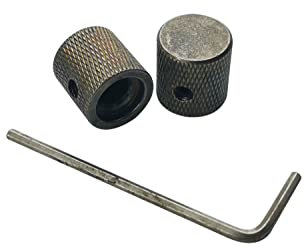 Guyker Rostfarbene Potentiometer-Knöpfe, 6 mm Durchmesser, 2 Stück für Telecaster-Gitarren