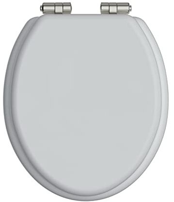 Heritage White Gloss Toilet Seat with Soft Close Vintage Gold Hinges