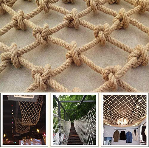 Sicherheitszaunnetz für Kinder, Haustiere, Katzen, Kinder Sicherheitsnetz Hochbett Netz Hanf Netz Schutznetz Dekoration aus Seilnetzen Natur Jutenetz Seilnetz for Balkon Schutz Spielplatz Treppe Hanfs