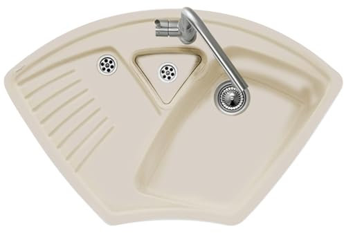 Villeroy & Boch Arena Eck Almond - 6729 01 AM Keramikspüle Handbetätigung