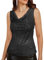 Mädchen Cocktail Weihnachten Solide Farbe Pailletten Bluse Ärmelloser Neckholder Vintage Tank Top Schwarz S