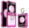 X-FOUR Custodia per Galaxy Z Flip 5 con Protezione per Cerniera e Supporto ad Anello PC Rigido, Antiurto Sottile, Leggera per Samsung Galaxy Z Flip 5 (Rosa Fluo)