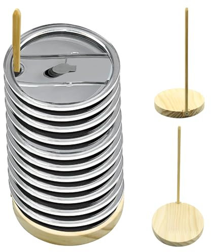 Tumbler Becherdeckel-Organizer, Becherdeckelhalter für Tassen, hölzerner Becherdeckel-Stapel-Organizer, vertikale Aufbewahrung für Becher-Wasserflaschendeckel, Flaschendeckel-Regal für Küchenschrank