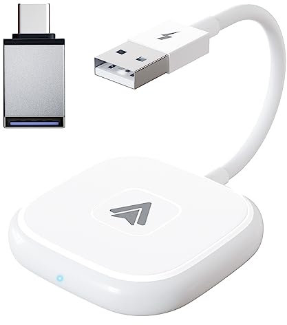 JNJOOD 1 Set Adaptador Inalámbrico Android Coche Adaptador Inalámbrico Android Coche, Plug & Play