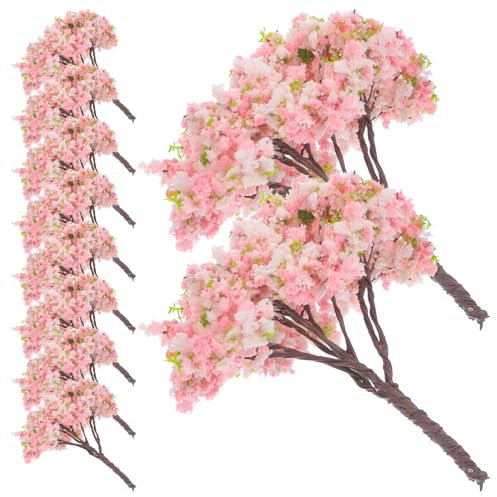 Zerodeko 10 Pcs Arbres De Fleurs De Cerisier Artificiels Branches De Fleurs De Cerisier Arbre De Artificiel Mini ES De De ER Tiges Fausses Plantes pour Pot Micro