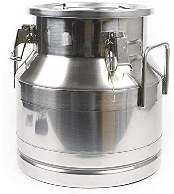 Edelstahl-Milchkanne, robuste Milchkanne, Milchkanne, 20 l, mit versiegeltem Deckel, robust, 20 l/5,5 Gallonen