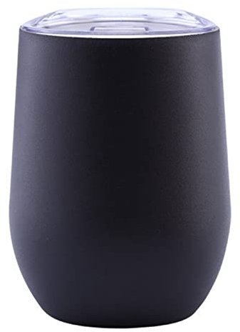 Taza Térmica, Vaso de Acero Inoxidable en Forma de U con Aislamiento Al Vacío Portátil que Mantiene el Calor y el Frío para el Hogar (BLACK)