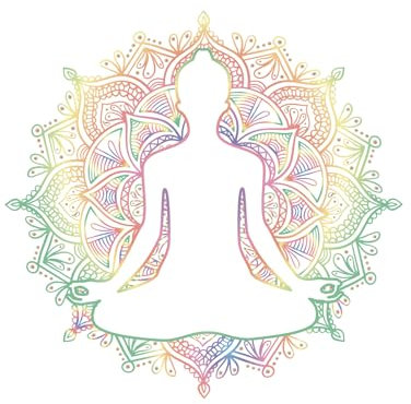 PLIGREAT Bunte Yoga Mandala Wandtattoo Buddha Abnehmbare Vinyl Wandaufkleber für Schlafzimmer Wohnzimmer Yoga Studio Hintergrund Wandbild Dekor DIY Kreative Kunst Bohemian Dekorativ Zuhause Indoor