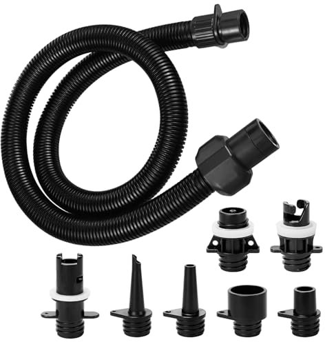 MEYAGOT Sup Pumpe Adapter, 8 Stück, Schwarz, SUP Pumpenadapter, Paddle Board SUP Ventiladapter, Aufblasbar, Boot, Board