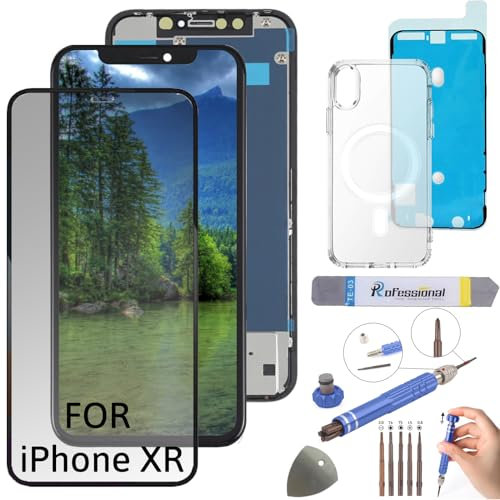 Int'x Full INCELL Display per iPhone XR LCD Schermo di Ricambio Touch Screen con Strumento Nero con Cornice Alta Qualità