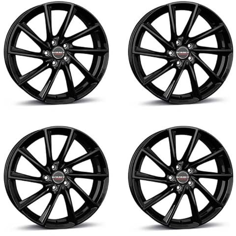 4x Borbet Felgen VTX 8.0x18 ET48 5x112 black glossy kompatibel mit Seat Alhambra Altea Leon