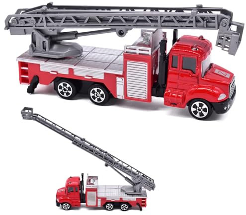 Camion Pompieri Mini Auto in Lega Camion Pompieri Giocattolo Modelli 1:64 Camion Pompieri Giocattolo con Scala Retrattile Perfette Come Regali per Bambini