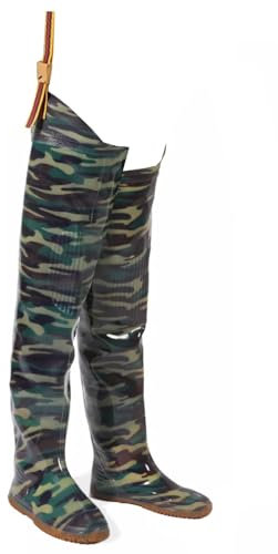 KPHYMOD Waders Pesca Stivali da Pesca Impermeabili per Uomo E Donna, Stivali da Pesca Leggeri con Suola Esterna Chiodata E Fibbia Regolabile(43 EU)