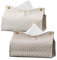 Counius 2 Pcs Boîtes à Mouchoir Rectangulaire,Distributeur Mouchoir Porte Mouchoir PU Boîtes De Mouchoirs Cuir Porte-Boîte à Mouchoirs,Boîte à Mouchoirs pour La Voiture Salon Chambre Bureau Domicile