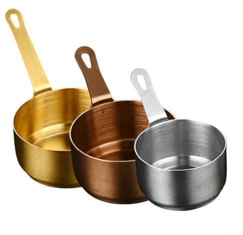 Casserole en acier inoxydable avec bec verseur, casserole avec couvercle, mini casserole à lait avec bec verseur – Parfait pour faire bouillir le lait, la sauce, les sauces, les pâtes, les nouilles