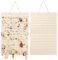 Bieiyhe Schmuck Organizer Hängend 57cmx35cm,Ohrring Organizer Beige,Schmucktasche zum Aufhängen,Schmuckaufbewahrung für Den Kleiderschrank,Faltbarer Schmuckständer für Ringhalter Halskette Armband