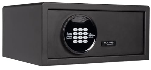 Rottner Möbeltresor Aurora Lap anthrazit Elektronikschloss mechanische elektronische Notöffnung Stahl inkl. Befestigungsmaterial