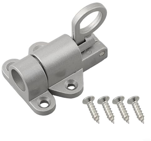 Zeroupshop Aluminium Alloy Door Latch Sprung Attic Loft Ceiling Hatch Lock Catch Tool, for Shed Doors Gates And Outhouse Doors(1pcs Gray)