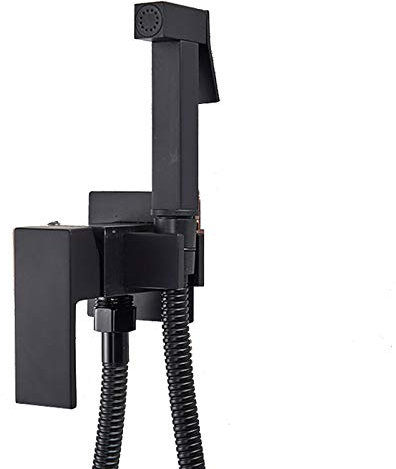 DOLPTBEZM Toilet Bidet Faucet, Solid Brass Hand Held Bidet Sprayer Faucet, Hot Cold Water Mixer Tap, Wall Mount Hygienic Shower Set,Chrome