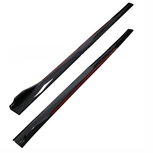 GLYGLY Auto Seitenschweller für VW Passat B8 Variant 2014-2019, Karosserieschürze Lippenwinglets Seitenrock Rocker Splitters Panel Diffusor LipSeparator,C-Carbon Black+Red