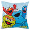 United Labels Sesamstraße Kissen, Kopfkissen Krümelmonster Elmo Oscar Grobi 40x40 cm, Blau, Sofakissen, Dekokissen für Fans
