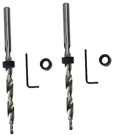 Uonlytech 2-teiliges Senkbohrer-set Aus Stahl Für Holz Sechskant-stufenbohrer 9 5 Mm 9 5 Mm Rund Hohe Härte Holzloch