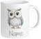 GRAZDesign Personalisierte Kindertasse mit Eulen-Design - Individuell bedruckter Becher Keramik 330ml
