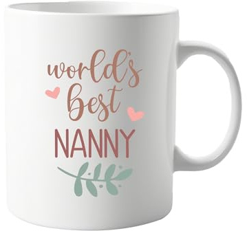 signkitsuk World's Best Nanny – Thoughtful Appreciation Gift for Nannies – Durable and Stylish Coffee Cup with Vibrant Print – Ideal for Everyday Use